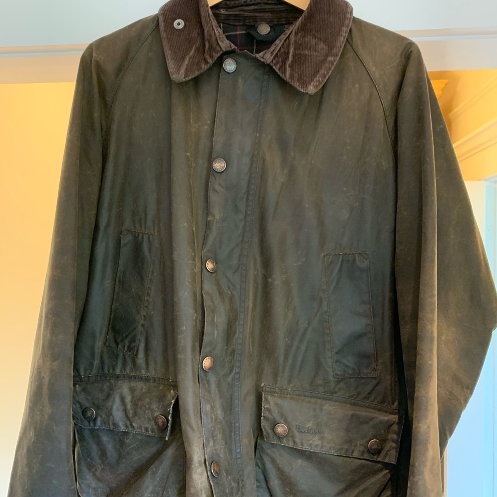 Barbour Bedale Wax Jacket size 44 Olive